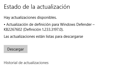 Actualizaciones de Windows 10 desactivadas