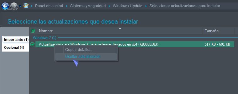 obtener windows 10 update